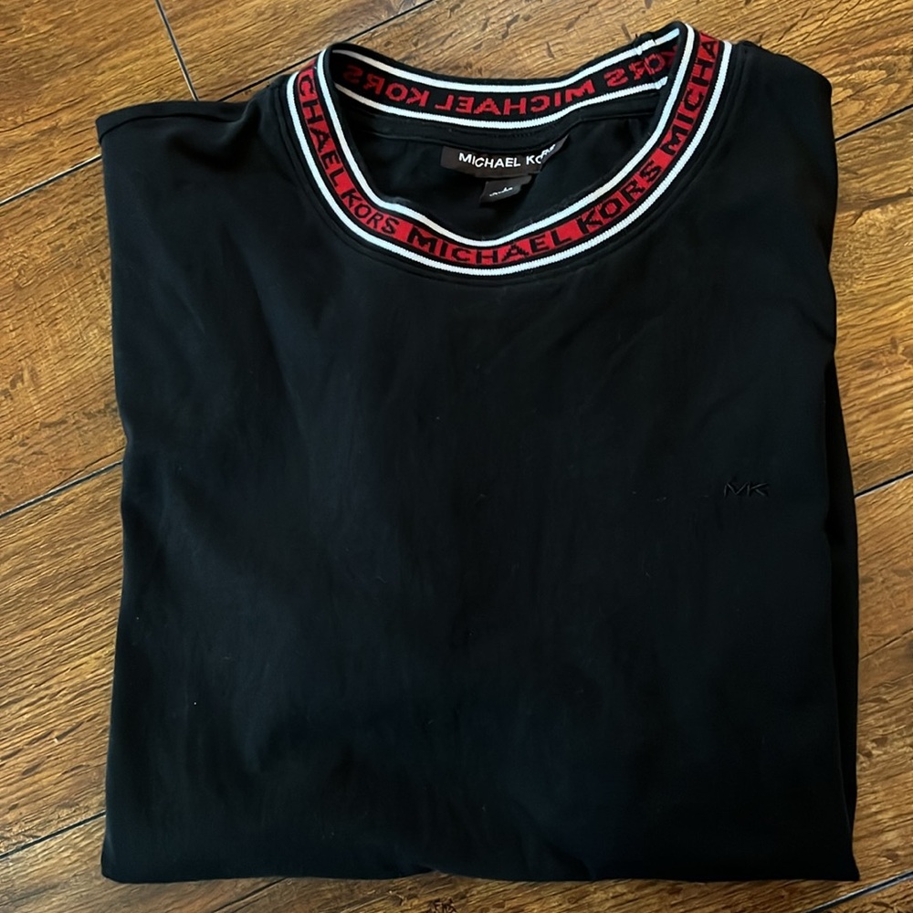 Stylish Black T-Shirt with Red Accents